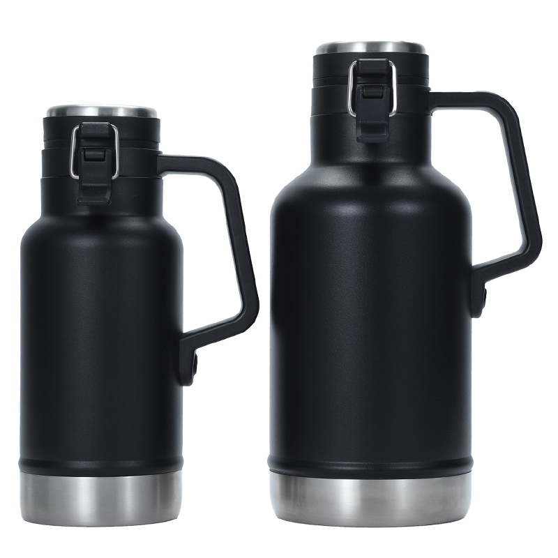 Growler de cerveza de acero inoxidable de 36 oz/64 oz para bebidas frías/calientes